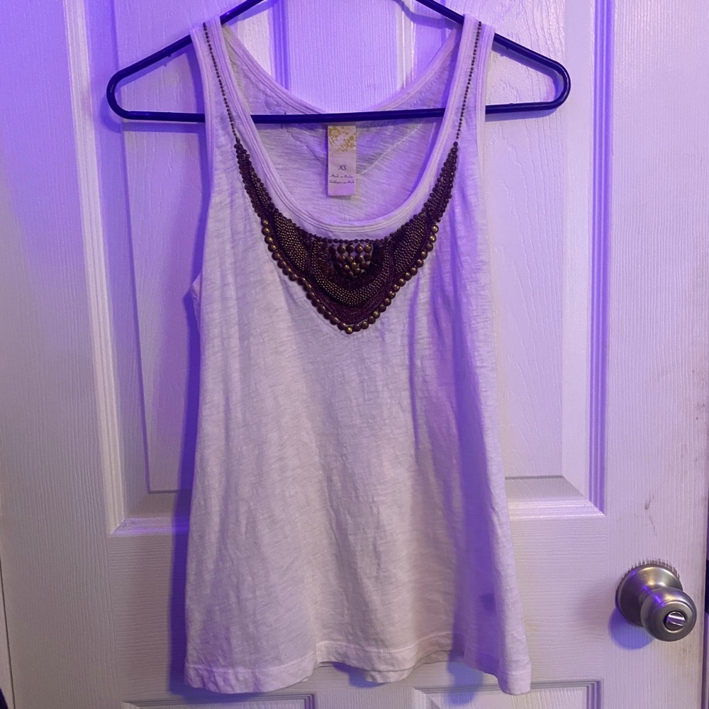 white anthropologie top